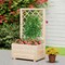 Costway 1/2 PCS 40" Tall Wooden Raised Garden Bed with Lattice Trellis for Climbing Vine